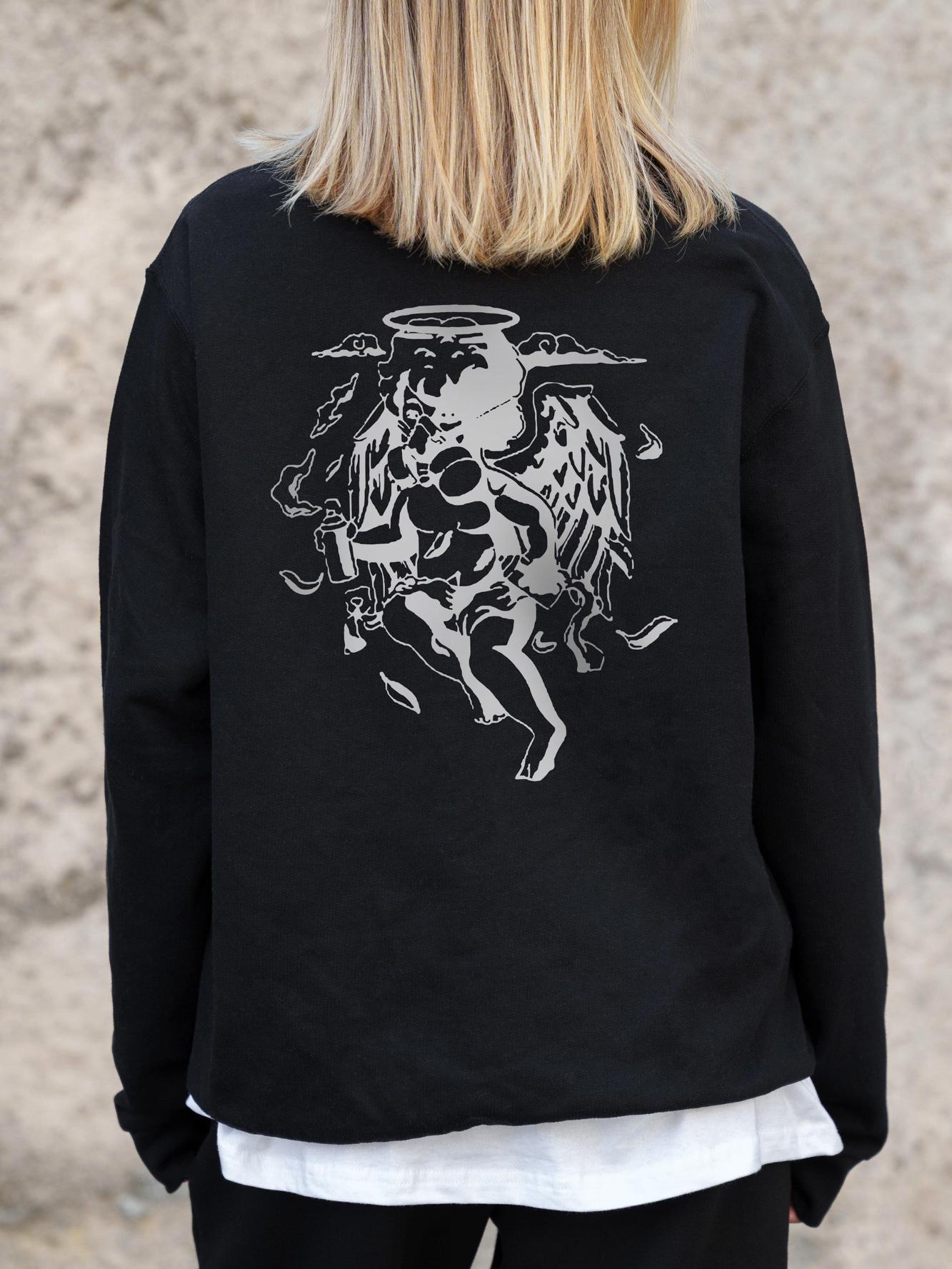 Свитшот оверсайз с принтом Without Respirator L/XL Black (L/XL8055644) - фото 7 Свитшот оверсайз с принтом Without Respirator L/XL Black (L/XL8055644) - фото 7