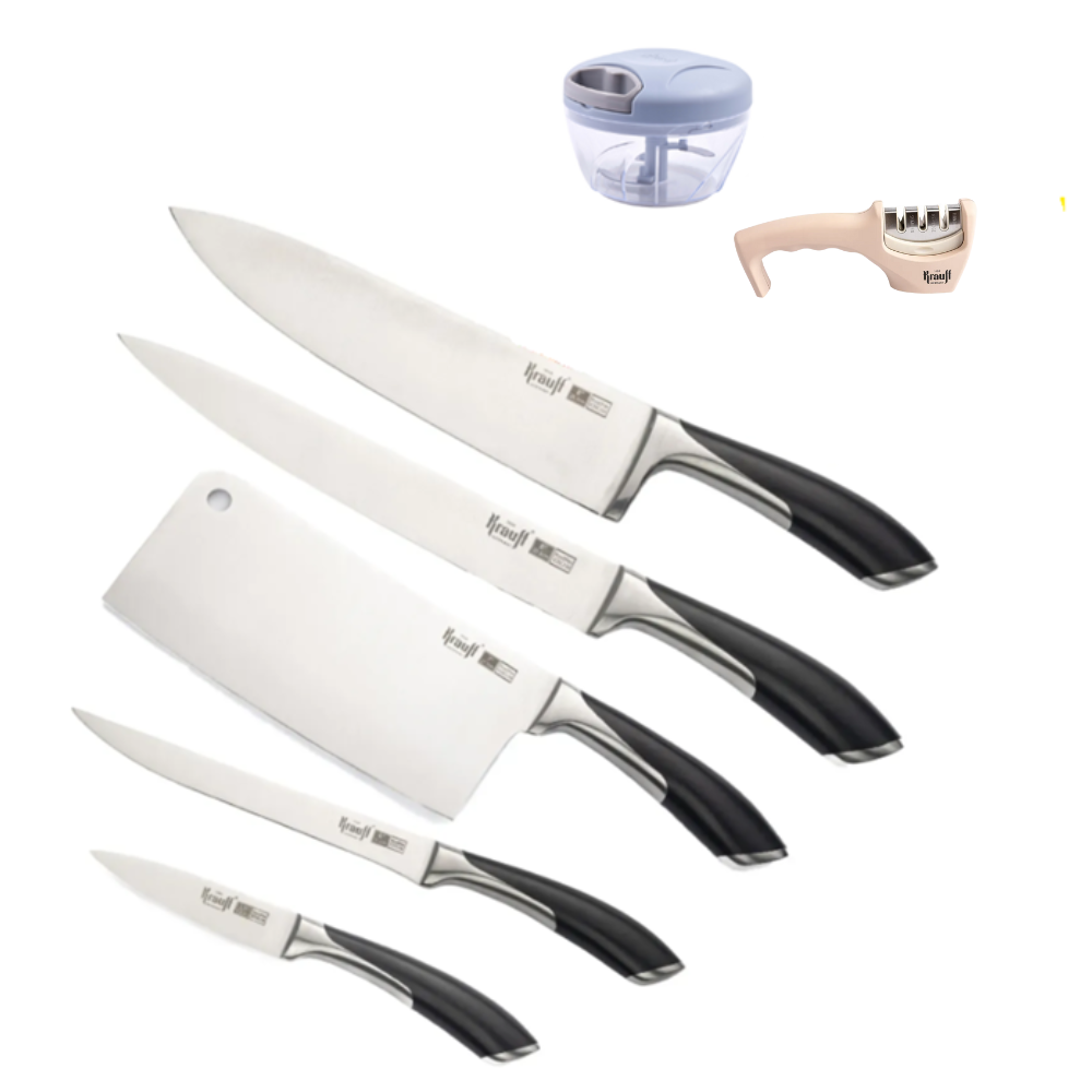 Набор ножей Krauff Luxus с точилкой для ножей и чоппером Smart Сhef (55-333-458)