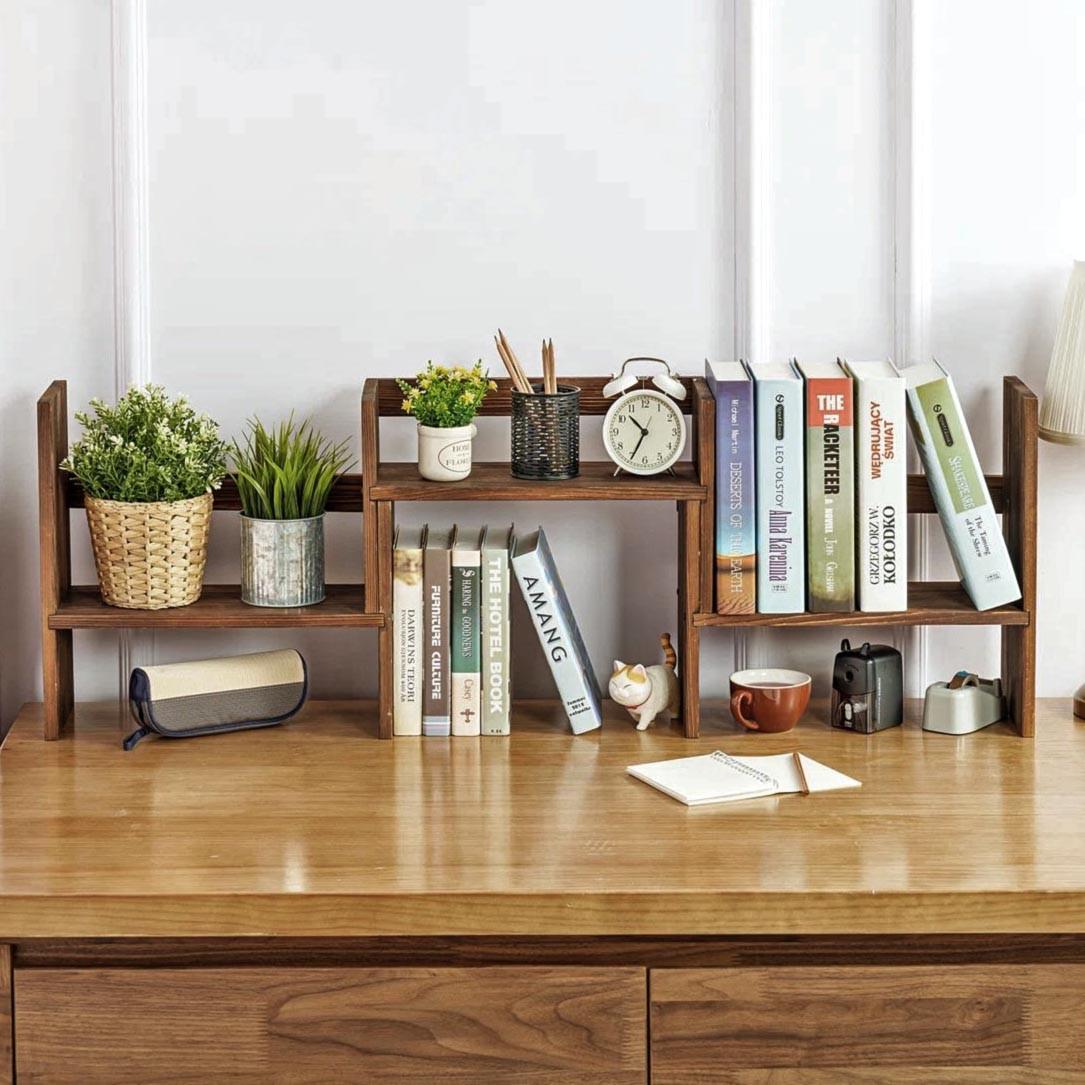 Полка-надстройка настольная из дерева Ломон корица (АКД-002233)