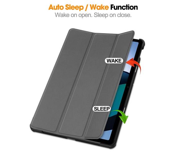 Чехол-книжка Custer Magnet Flip Cover для Xiaomi Redmi Pad SE Серый - фото 3 Чехол-книжка Custer Magnet Flip Cover для Xiaomi Redmi Pad SE Серый - фото 3