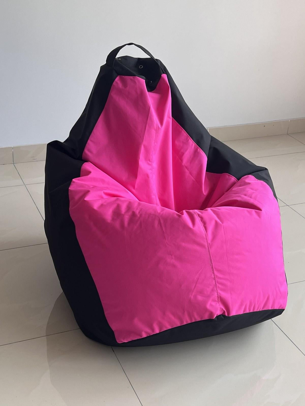 Кресло-мешок D'Alipuf Груша оксфорд 600 XL Черный/Розовый (10000Black579)