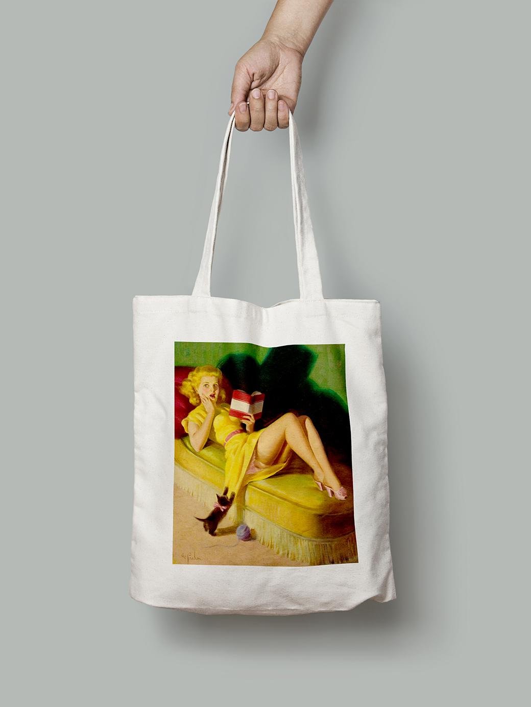 Эко-сумка Милый трюк - Игривый котенок. Арт Фрам шопер (pin_up1726002_Bag)