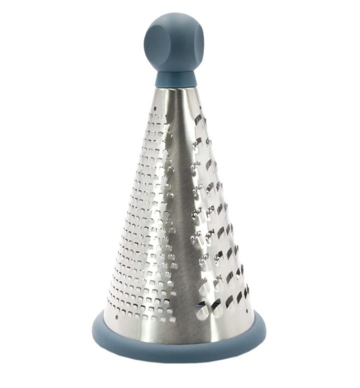 Тертка Lessner Конус 3 грані с пластиковой ручкой Sky Blue