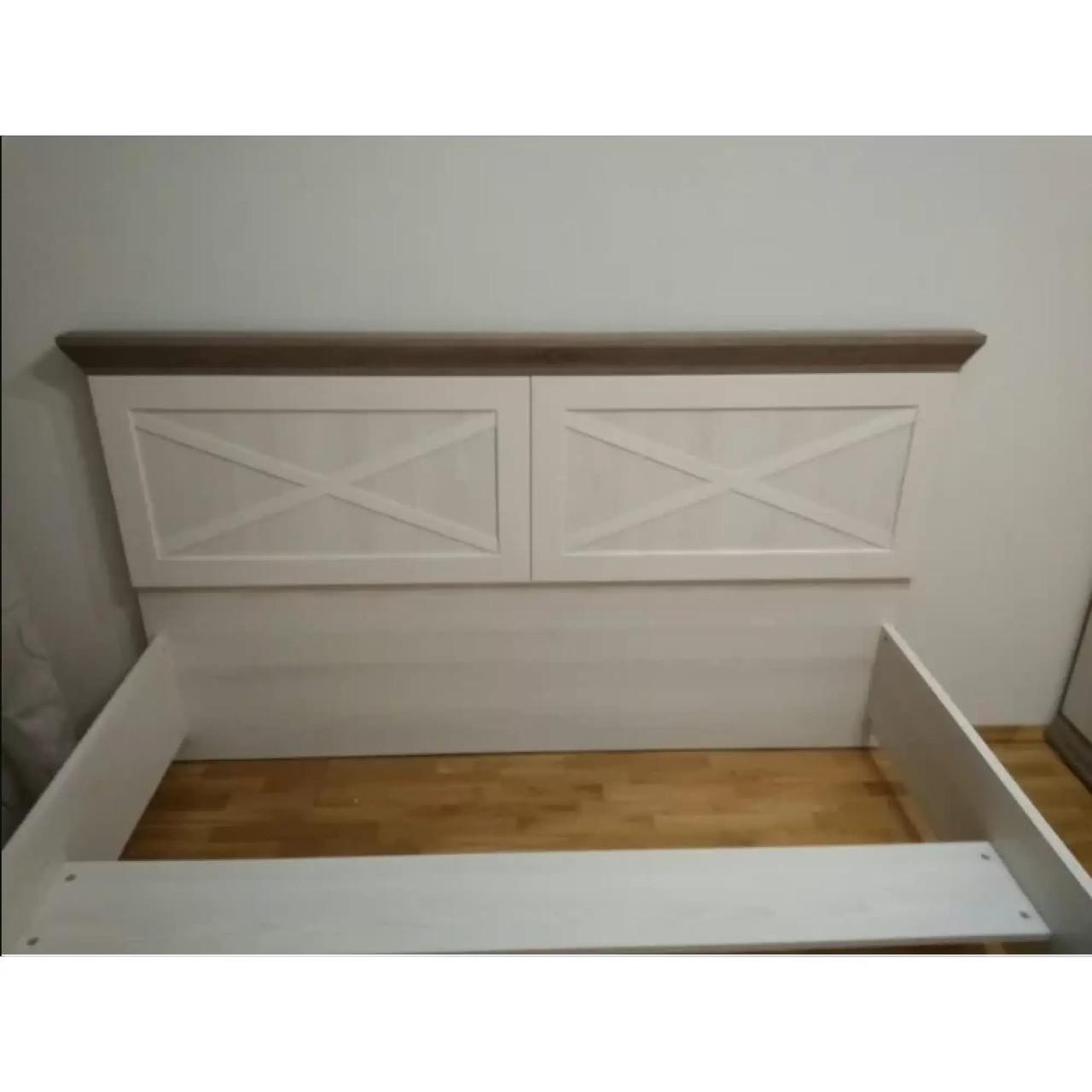 Кровать двуспальная Гербор Марсель без основания под матрас 160 160x200 см Ясень снежный/Дуб Сонома Трюфель (GRB-1188) - фото 3 Кровать двуспальная Гербор Марсель без основания под матрас 160 160x200 см Ясень снежный/Дуб Сонома Трюфель (GRB-1188) - фото 3