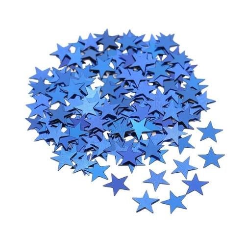 Конфетти Звездочки жесткие 15 г 1 см Синий (1248/4)