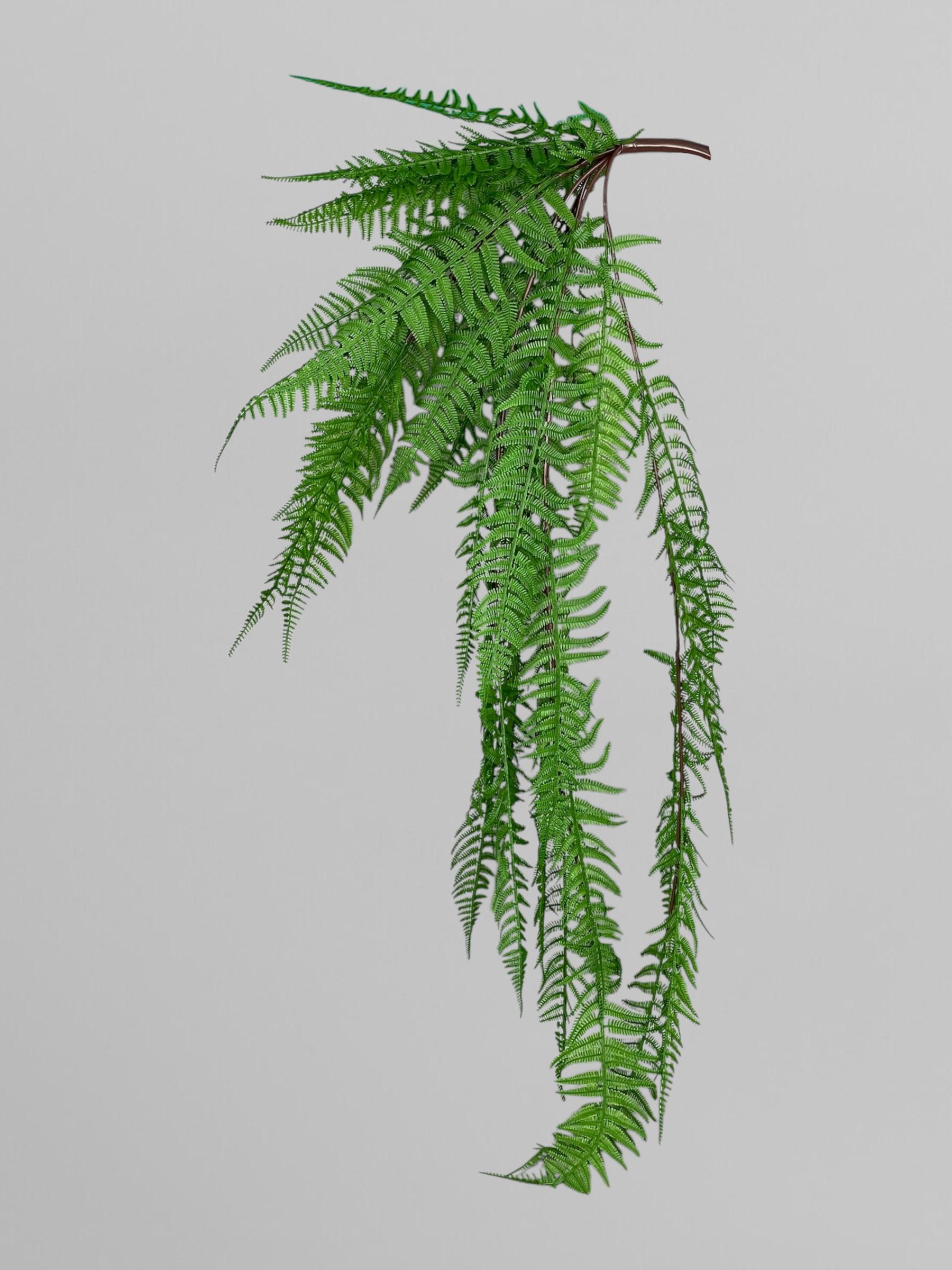 Искусственная зелень ампельный куст папоротника из мягкого пластика 120 см Зеленый (Р02006) - фото 2 Искусственная зелень ампельный куст папоротника из мягкого пластика 120 см Зеленый (Р02006) - фото 2