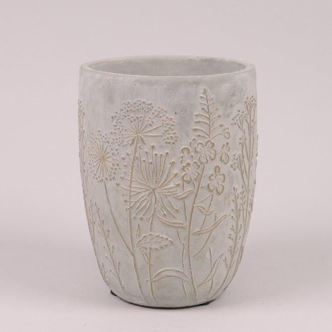 Кашпо из цемента Flora d 19,5 см Серый (36613)