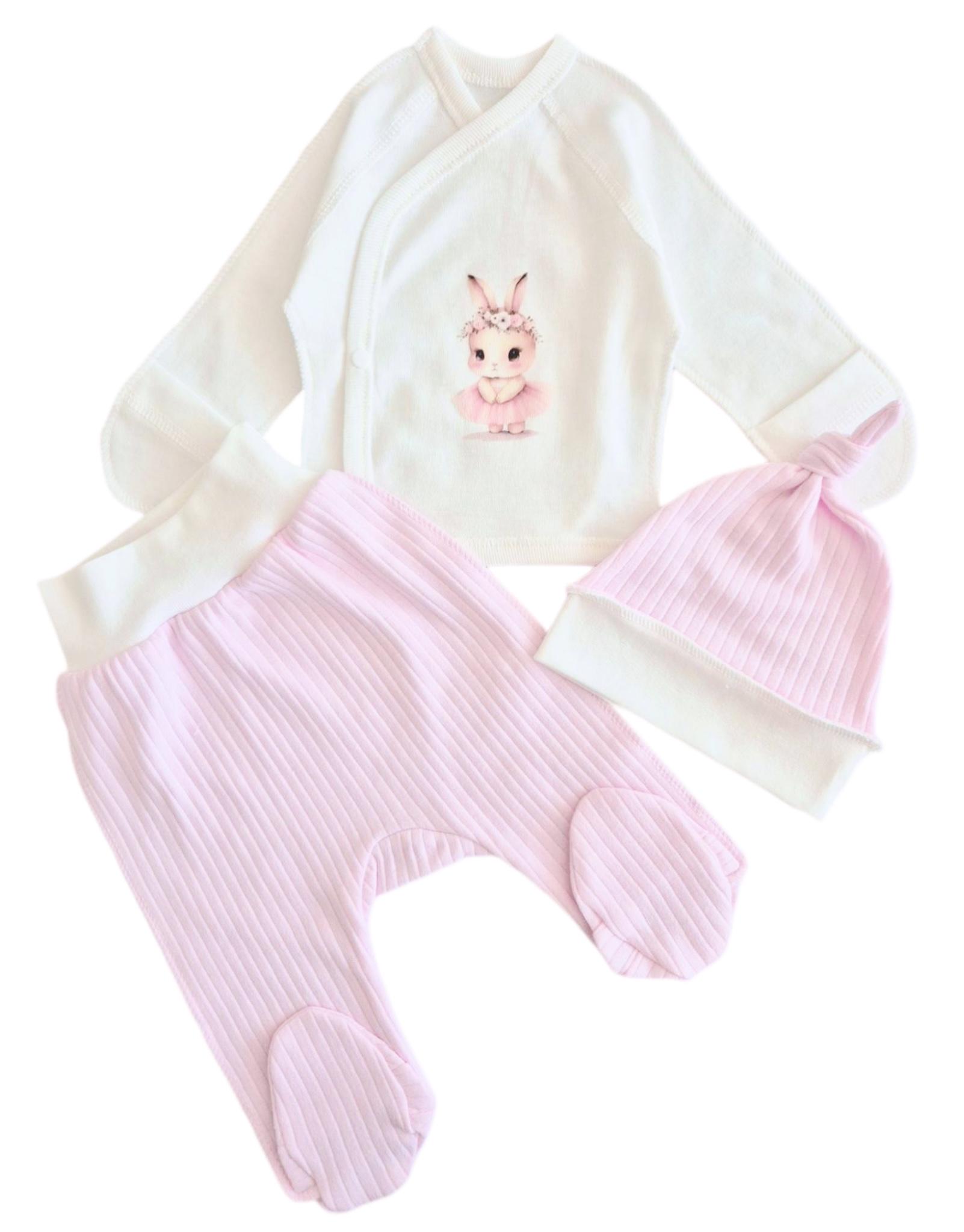 Комплект для новорожденных RoyalBaby Зайка-балерина интерлок 3 ед. 56 см (143651-19204)