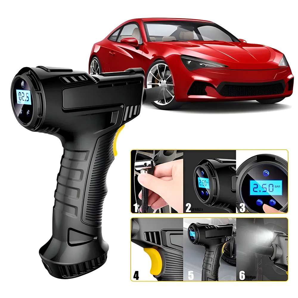 Насос-компрессор аккумуляторный Podofo PAC-01 для авто/мотоцикла/велосипеда Черный - фото 11 Насос-компрессор аккумуляторный Podofo PAC-01 для авто/мотоцикла/велосипеда Черный - фото 11