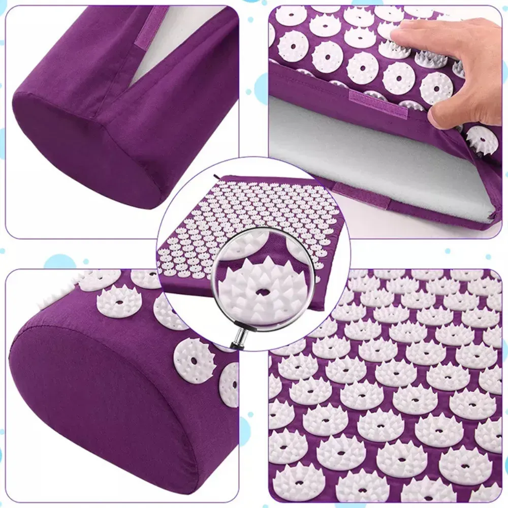 Коврик массажный акупунктурный с подушкой 66х41 см (30632421) - фото 6