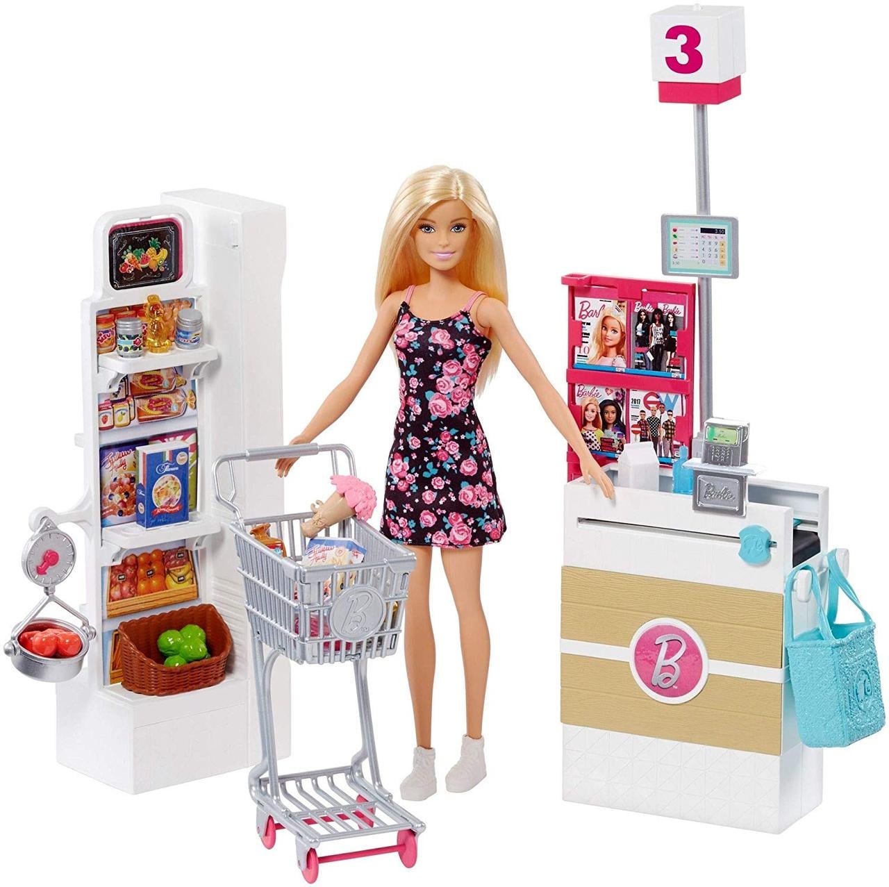 Барби в супермаркете Barbie Supermarket Set Blonde FRP01