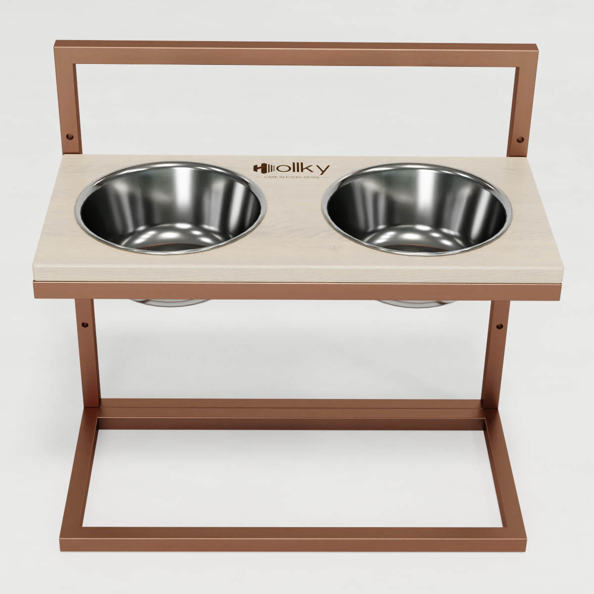 Миски на регулируемой подставке для больших собак Hollky Flex L 2х1,8 л (FL-502850-GLWH) - фото 4