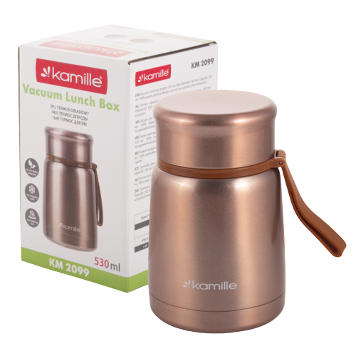 Термос харчовий Kamille 2099 нержавіюча сталь 530 мл Сірий/Золотий - фото 7 Термос харчовий Kamille 2099 нержавіюча сталь 530 мл Сірий/Золотий - фото 7