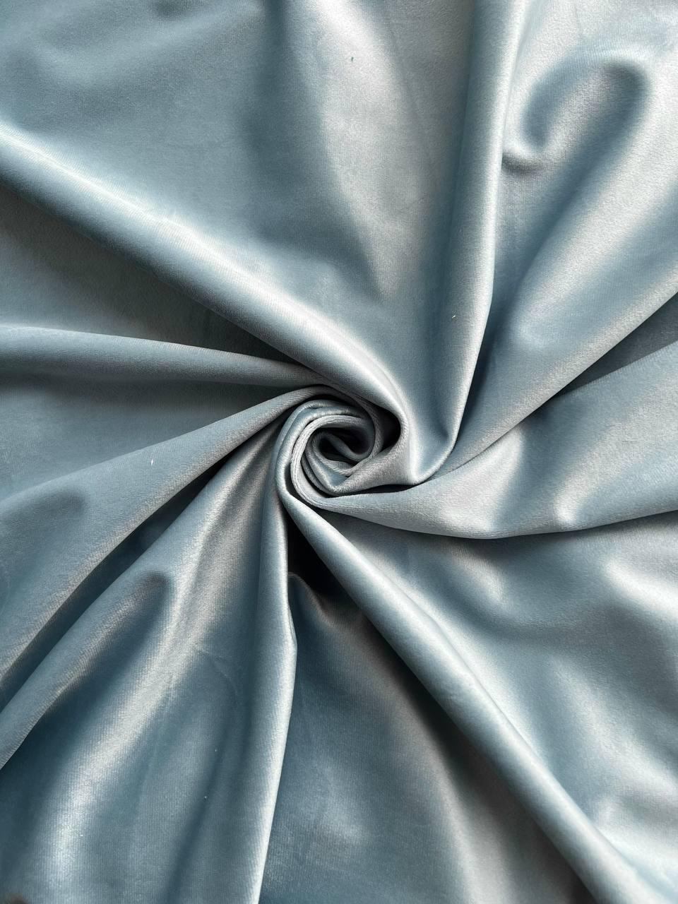 Штора велюрова на тасьмі 6 см 300x280 см Блакитний (SB-01-21-Т43) - фото 5