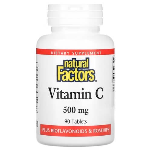 Витамин C Natural Factors Vitamin C 500 мг 90 табл. (NFS-01300)