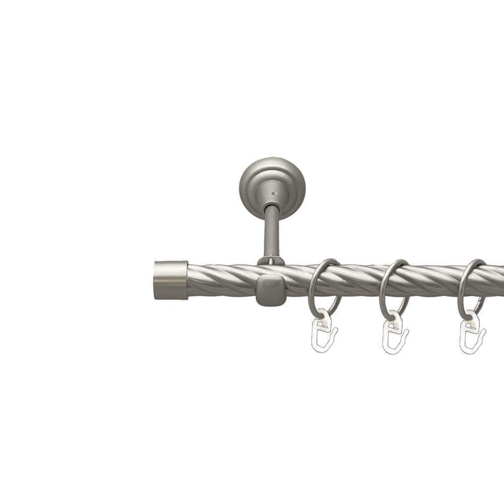 Карниз металлический Orvit Заглушка однорядная открытая/скрученная труба/кольцо металлическое Сатин 19 мм 300 см (00-00023005)