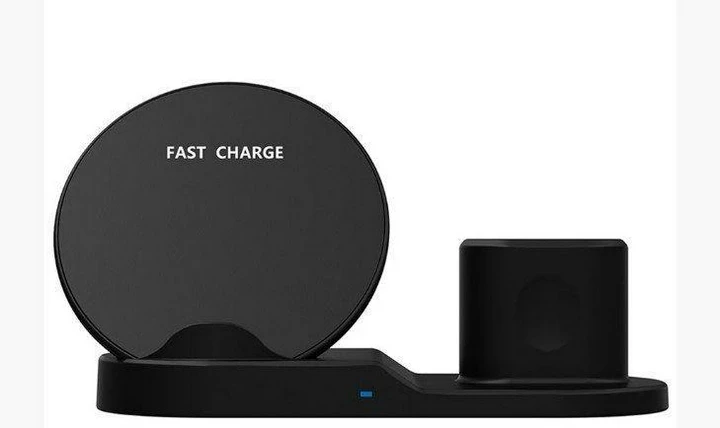 Зарядное устройство для Smart Pro Wireless fast charge 3в1 Qi/Lightning беспроводная подставка док-станция (17945340)
