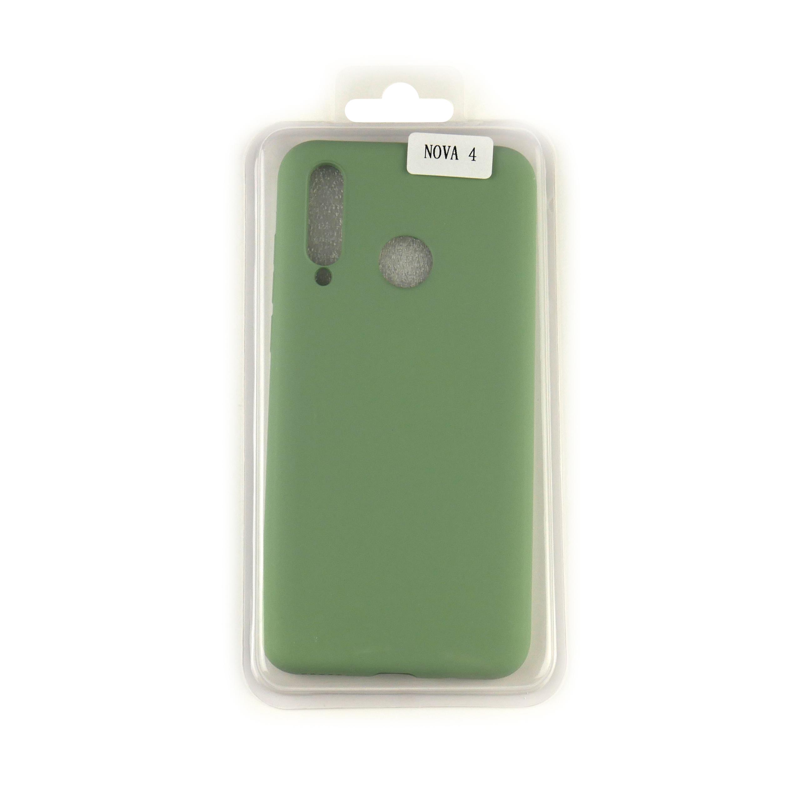 Чехол Silicone Case Full Cover Huawei Nova 4 Зеленый