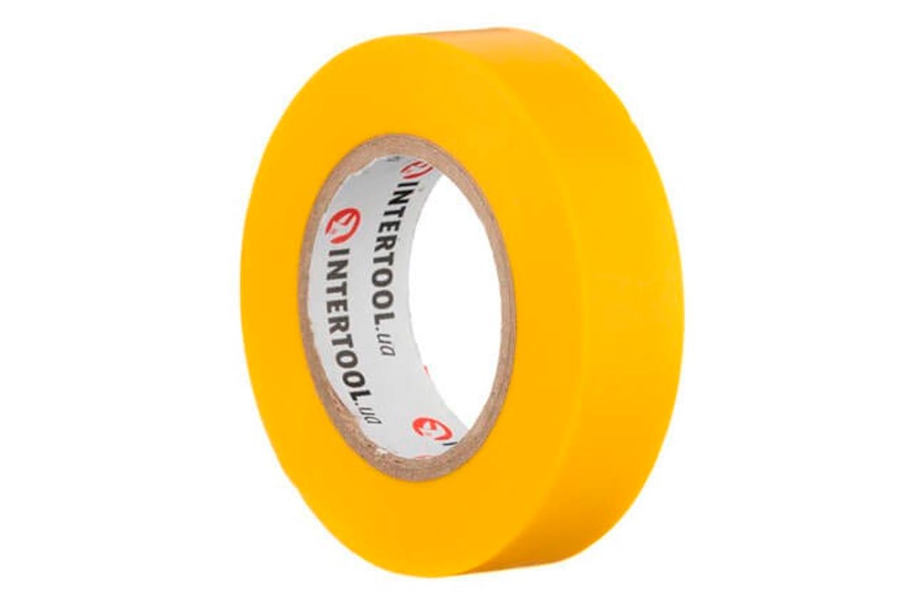 Стрічка ізоляційна Intertool 15 м x 17 x 0,15 мм 10 шт. Жовтий (IT-0042)