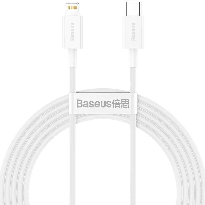 Кабель дата Baseus Superior Series Fast Charging Type-C to Lightning PD 20 W 2 м Білий (CATLYS-C)