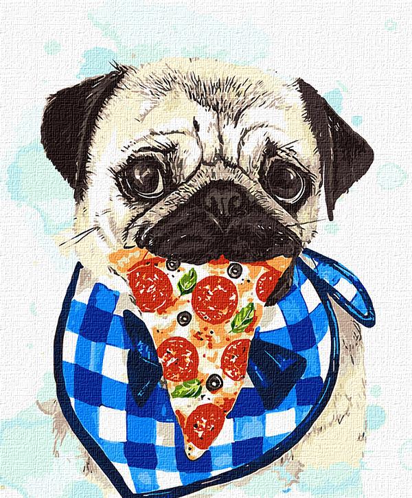 Картина по номерам Идейка Фанат пиццы 30х40 см (KHO4260)