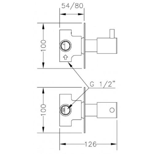 Смеситель для душа GENEBRE Tau-switch 3 65114 30 45 66 - фото 2