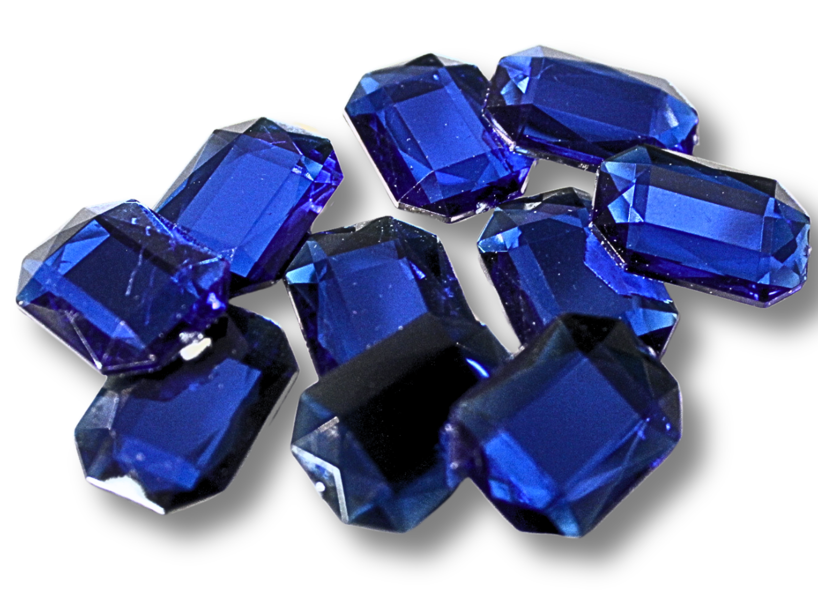 Камни на клеевой основе Прямоугольник 10 шт. 25х18 мм Синий