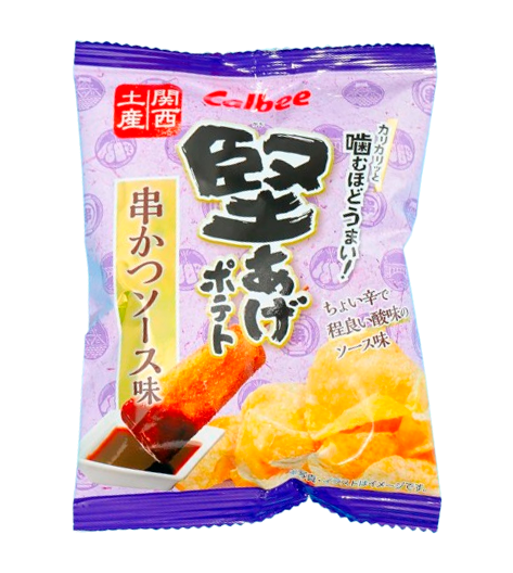 Чипсы японские Calbee Kata-age Potato Chips Kushikatsu Sauce 15 г (2538645198)