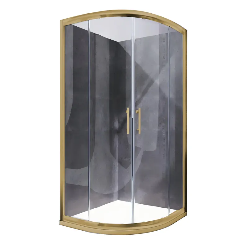 Душевая кабина без поддона KOER SR SC04-90x90x195-TR-12 прозрачное стекло Easy Clean 5 мм Матовое золото (KR5681) Душевая кабина без поддона KOER SR SC04-90x90x195-TR-12 прозрачное стекло Easy Clean 5 мм Матовое золото (KR5681)