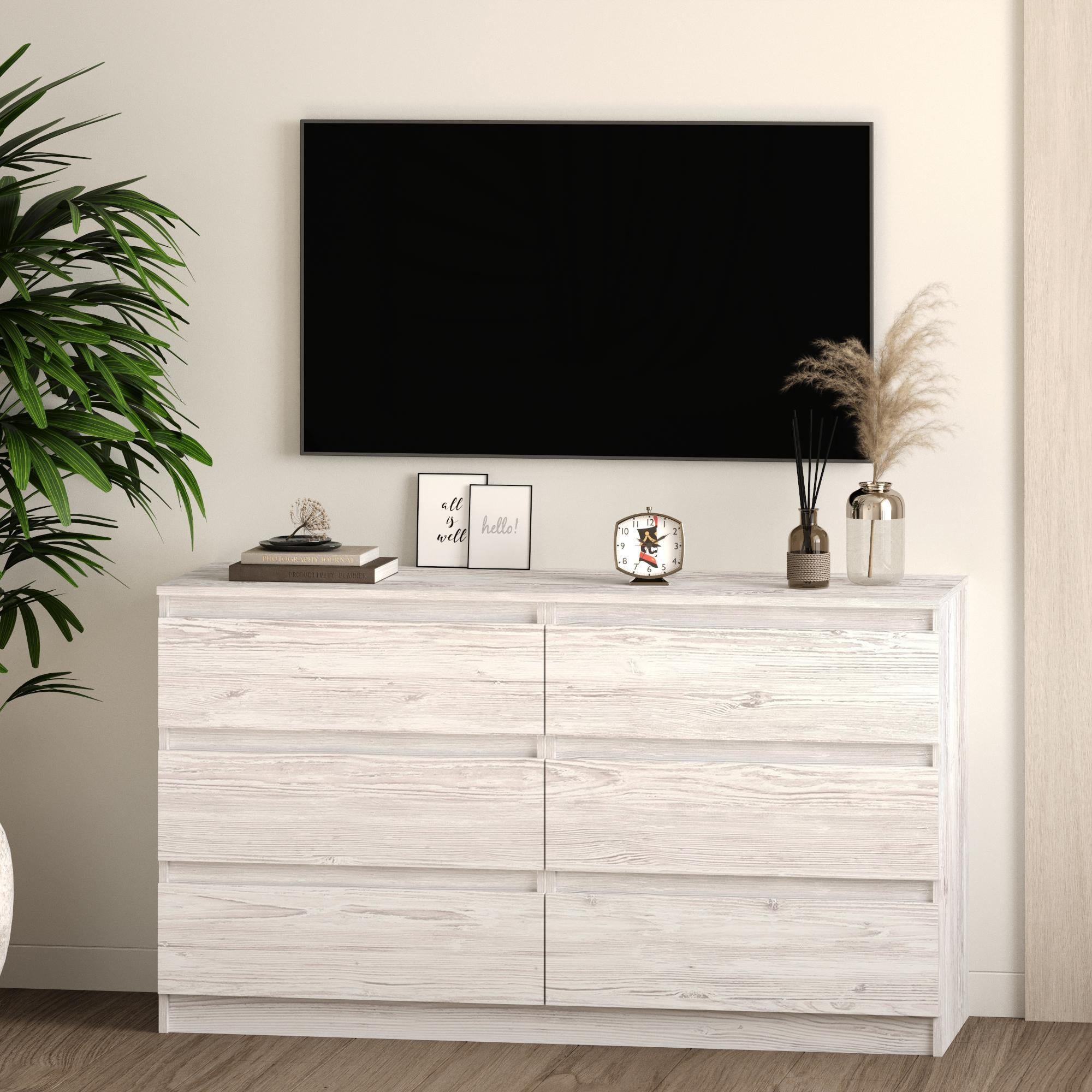 Комод на 6 шухляд без ручок Line TVF6 1400x450x800 мм Аляска