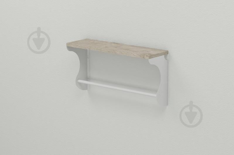 Полка настенная Ferrum-decor Юзиби 270x500x150 металл Белый ДСП Шервуд 16 мм (UZI0009)