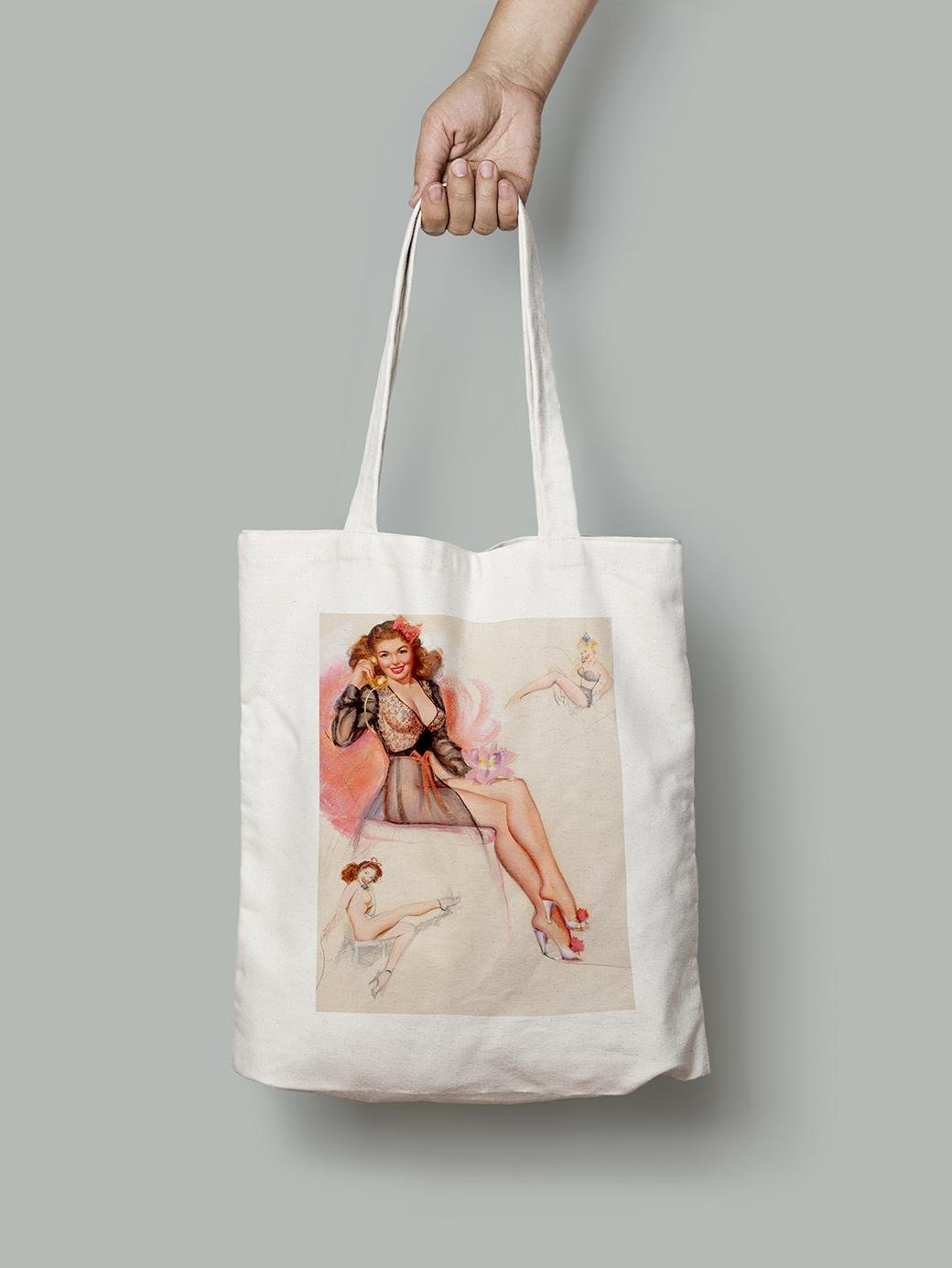 Эко-сумка По телефону. Джерри Н. Н. Томпсон шопер (pin_up010158_Bag)