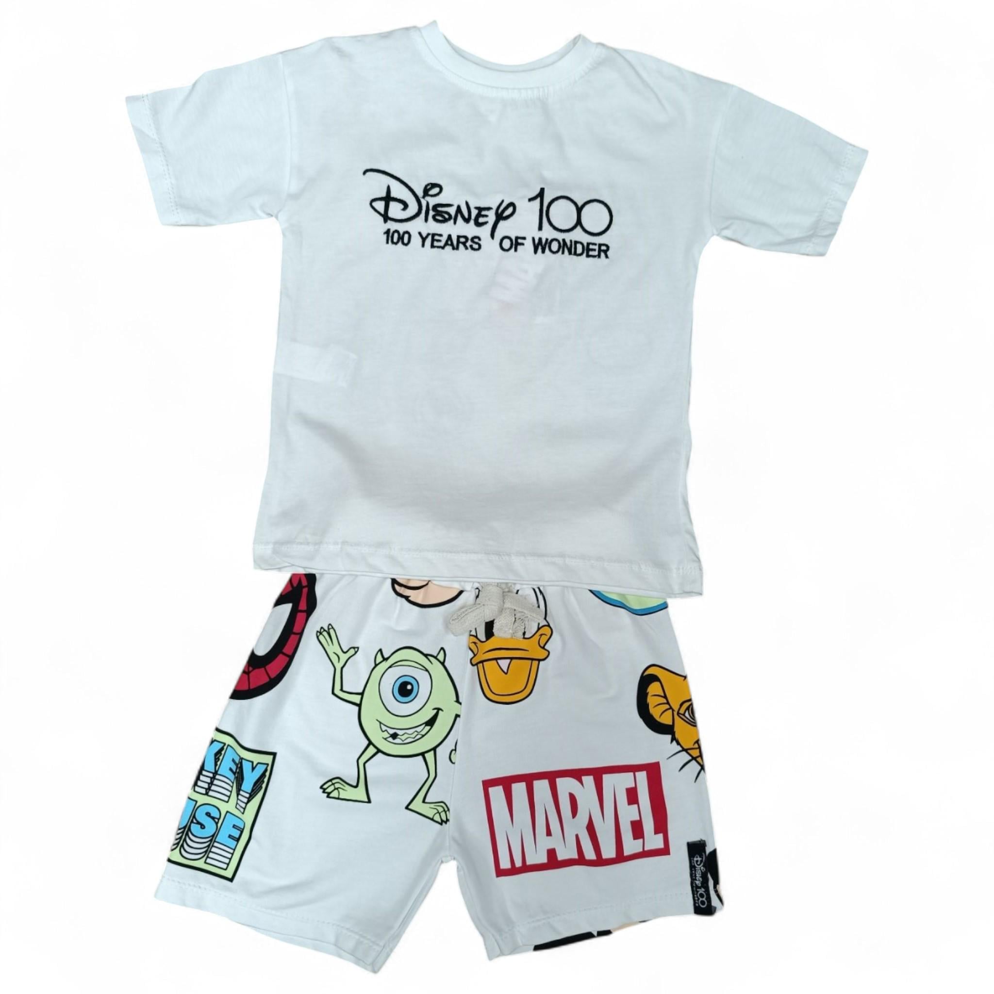 Костюм для мальчика летний Marvel герои Disney футболка и шорты 128 см White (S_037702White/128)