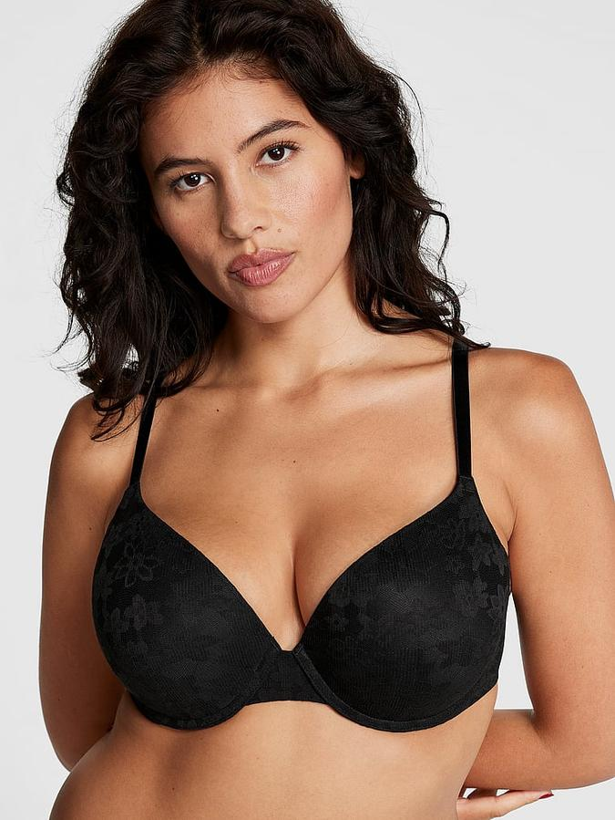Бюстгальтер з пуш ап Victoria's Secret Wear Everywhere Push-Up Bra 75С Чорний (20057098)