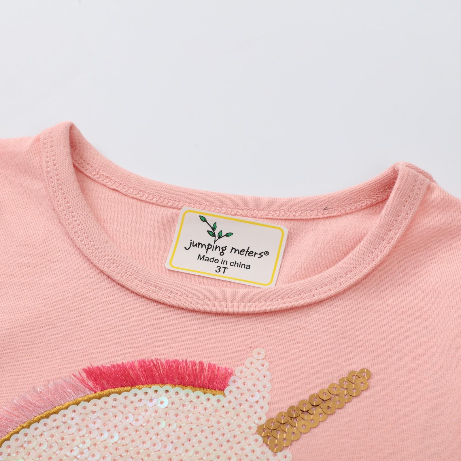 Платье детское с единорогом короткий рукав 92 см Пудровый (23992113) - фото 3 Платье детское с единорогом короткий рукав 92 см Пудровый (23992113) - фото 3