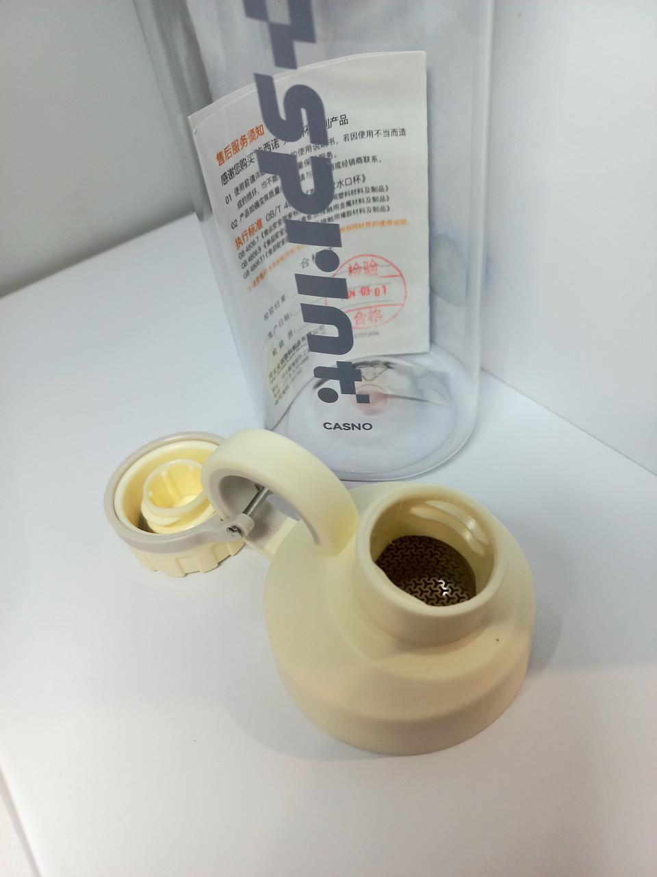 Пляшка спортивна для води Casno з ручкою 1 л Прозорий білий (2600702770) - фото 7 Пляшка спортивна для води Casno з ручкою 1 л Прозорий білий (2600702770) - фото 7