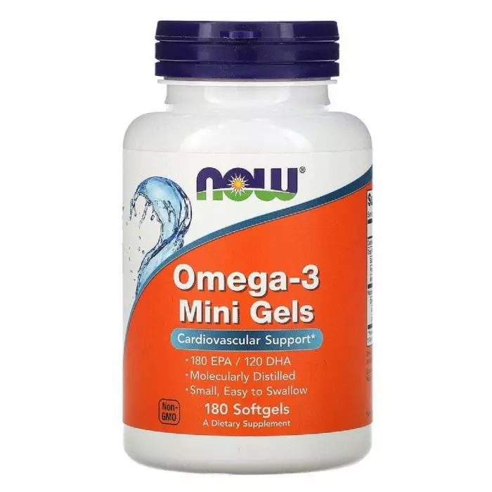 Омега-3 Now Foods Omega-3 Mini Gels 180 м'яких таблеток (NF1685) Омега-3 Now Foods Omega-3 Mini Gels 180 м'яких таблеток (NF1685)