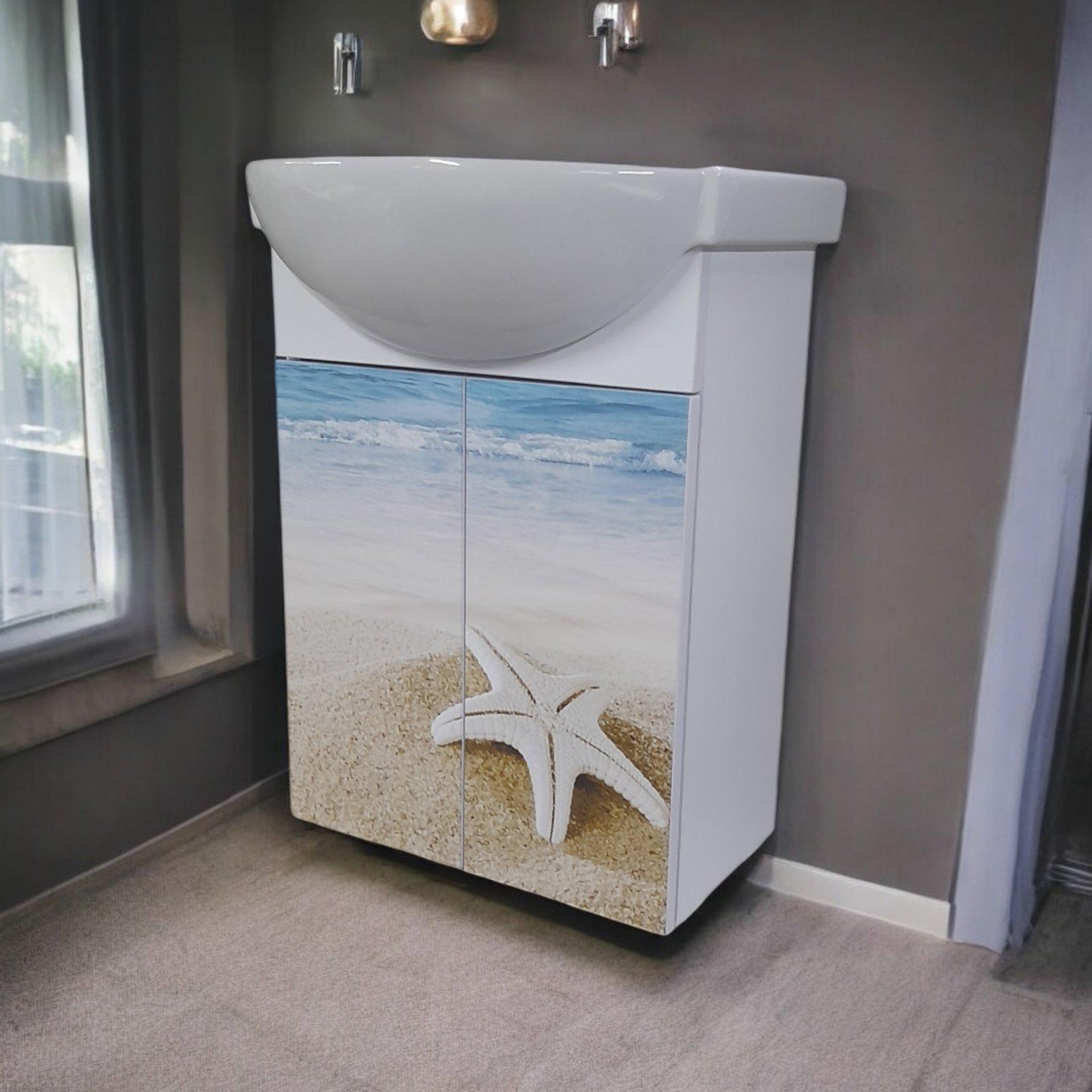 Тумба для ванной комнаты с умывальником The MIX Лазурный берег пластиковая 55 см (2478) - фото 5 Тумба для ванной комнаты с умывальником The MIX Лазурный берег пластиковая 55 см (2478) - фото 5