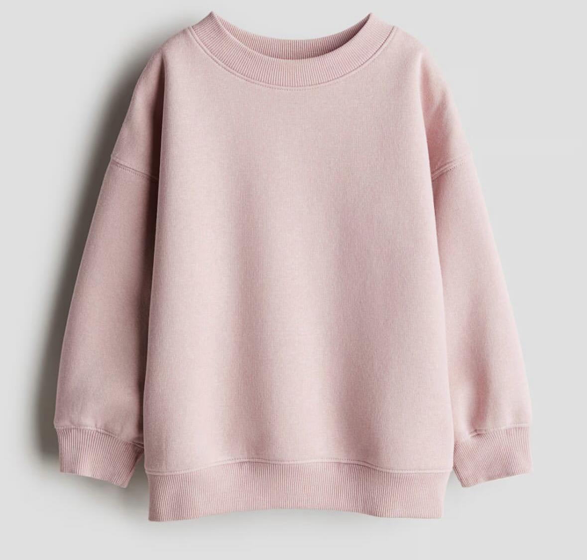 Свитшот детский утепленный H&M 98-104 см Розовый (1246178)