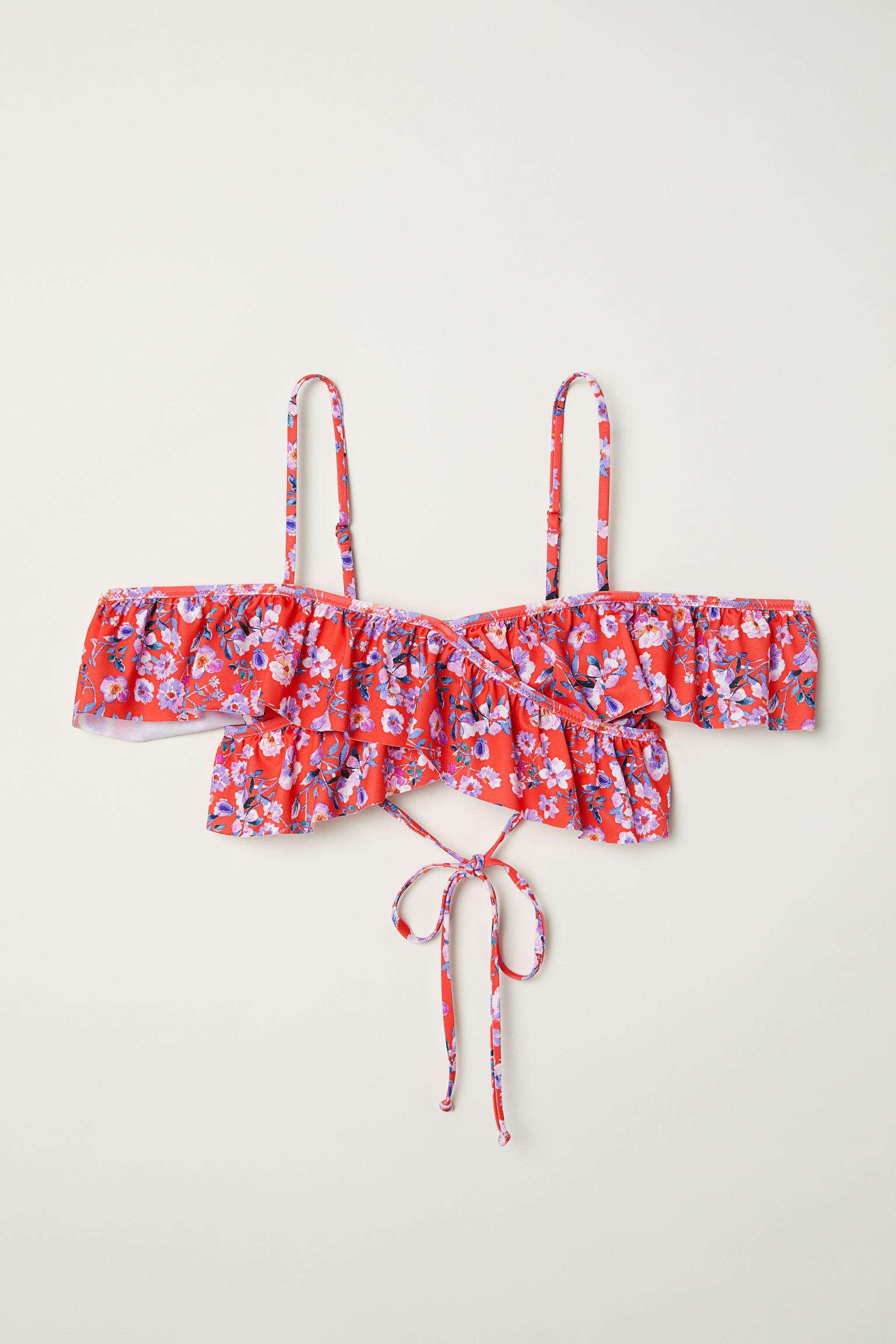 Лиф купальный Цветы р. 34 Коралловый (6100537RP6)