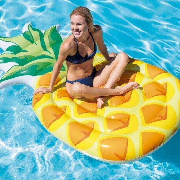 Надувний матрац Intex 58761 Ананас з силіконовим клапаном Жовтий (57-9-58761) - фото 3 Надувний матрац Intex 58761 Ананас з силіконовим клапаном Жовтий (57-9-58761) - фото 3