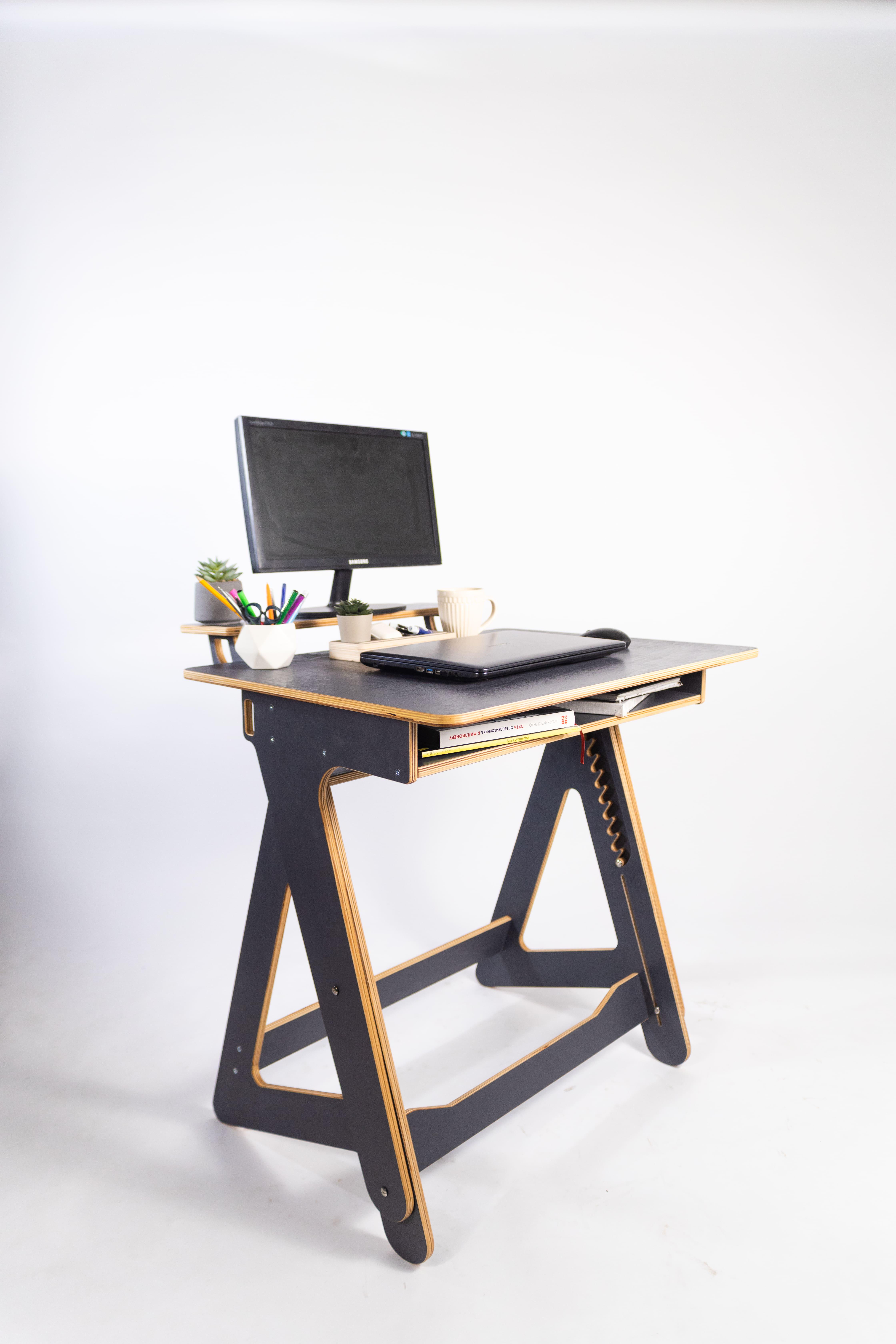 Комп'ютерний стіл Freelance Xl для роботи стоячи та сидячи з покриттям Гранітний - фото 2 Комп'ютерний стіл Freelance Xl для роботи стоячи та сидячи з покриттям Гранітний - фото 2