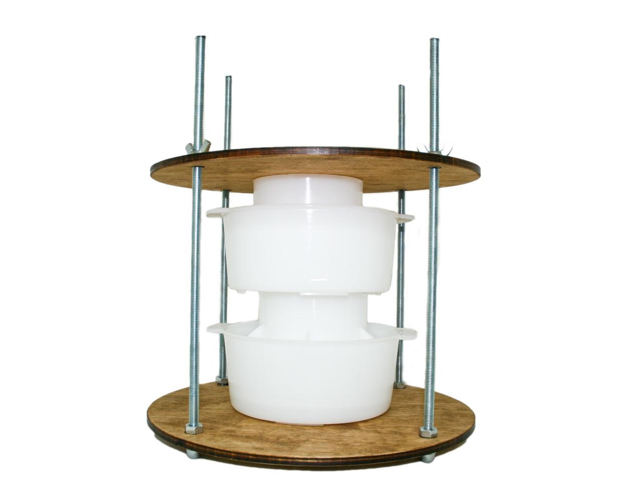 Пресс для сыра деревянный круглый металлоразборный 28,5 см 35 см Орех (5625000)