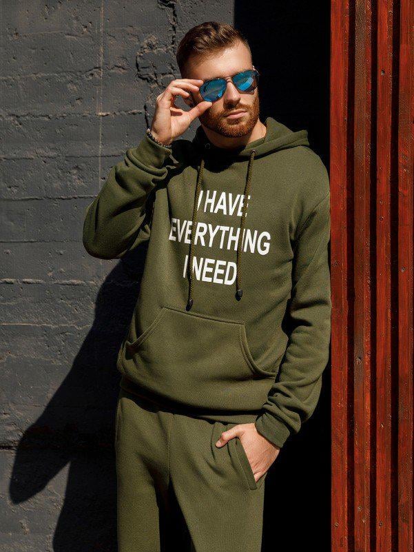 Мужская толстовка ISSA Plus L Хаки (GN-445) Мужская толстовка ISSA Plus L Хаки (GN-445)