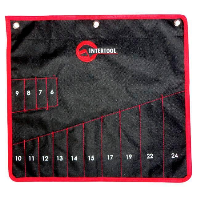 Чохол для гайковых ключей Intertool BX-9009 на 14 карманов 430x430 мм (123661) Чохол для гайковых ключей Intertool BX-9009 на 14 карманов 430x430 мм (123661)