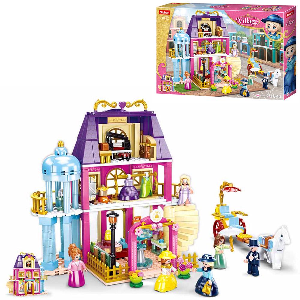 Конструктор дитячий Sluban Салон краси фігурки персонажів 526 деталей (M38-B0876)