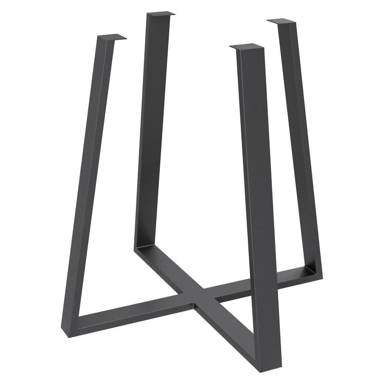 Каркас для столу з металу Berg 750х750 мм H 730 мм Чорний (1078) Каркас для столу з металу Berg 750х750 мм H 730 мм Чорний (1078)