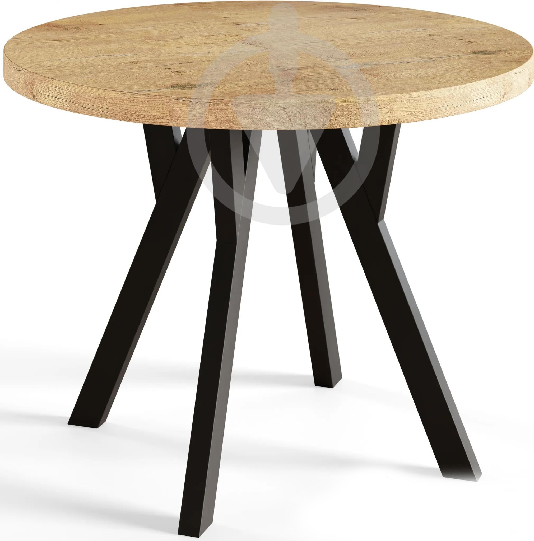 Стол кухонный круглый RoMax Lite Loft 80 см Дуб крафт золотой/Черный - фото 1 Стол кухонный круглый RoMax Lite Loft 80 см Дуб крафт золотой/Черный - фото 1