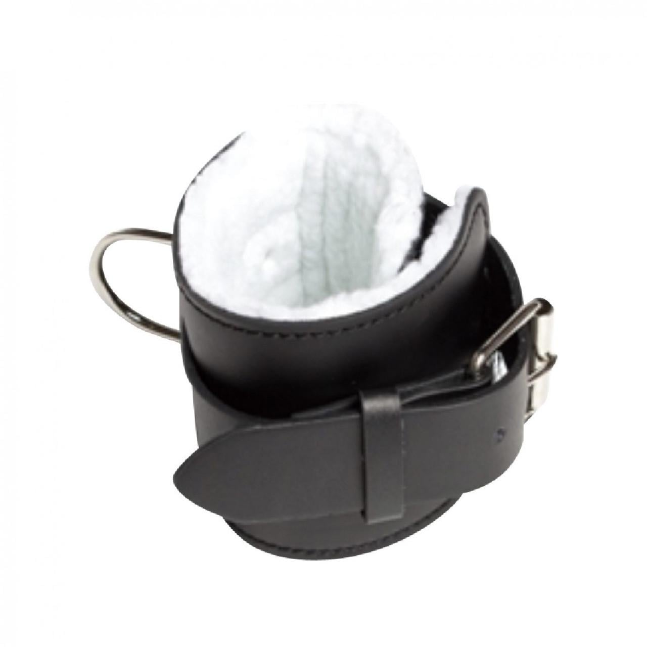 Манжет на голень для силовой тяги для тренажеров MD5073 универсальный кожаный с металлическим кольцом 35х10 см (2062708483)