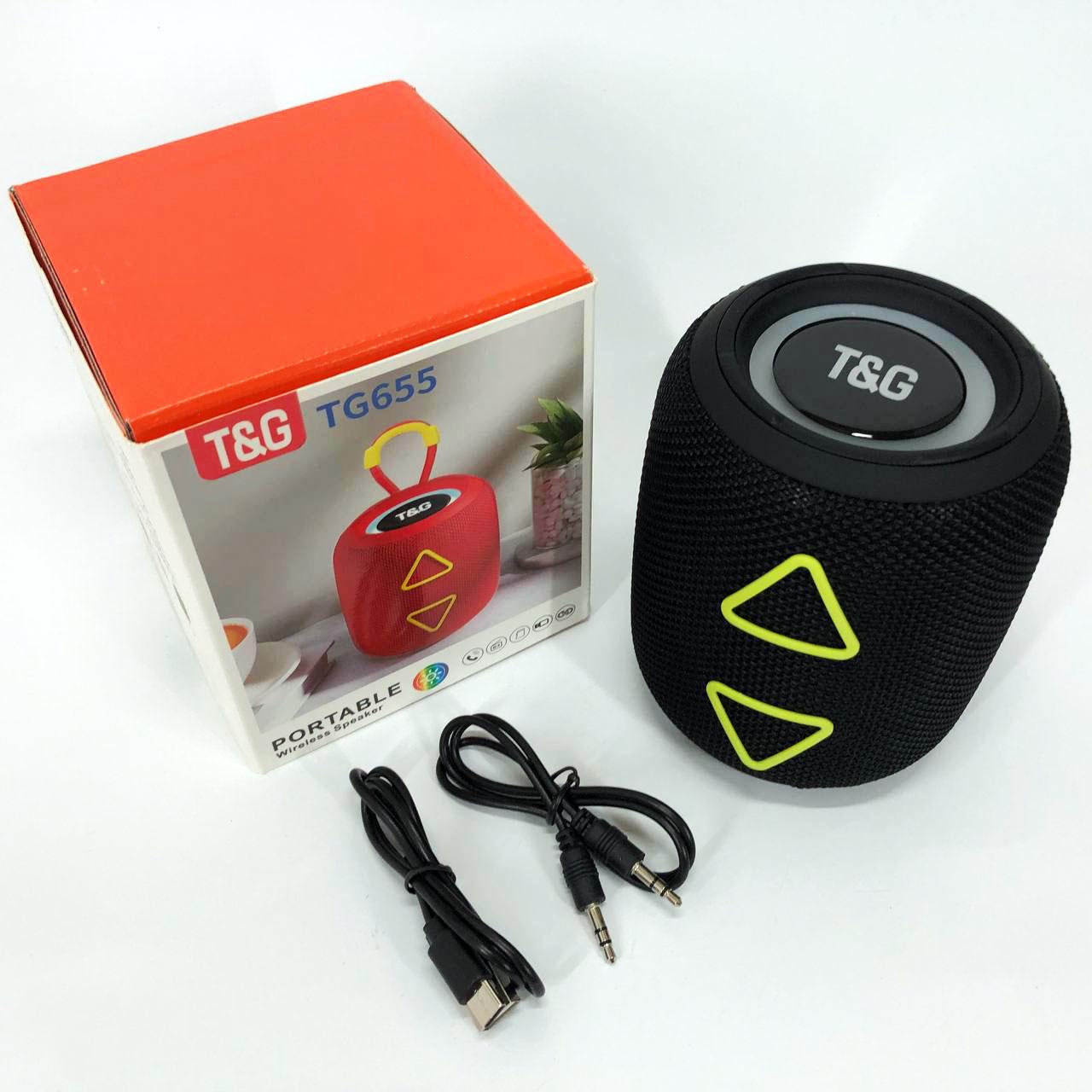 Колонка портативна з RGB підсвічуванням та ремінцем TG655 5W Чорний - фото 10 Колонка портативна з RGB підсвічуванням та ремінцем TG655 5W Чорний - фото 10